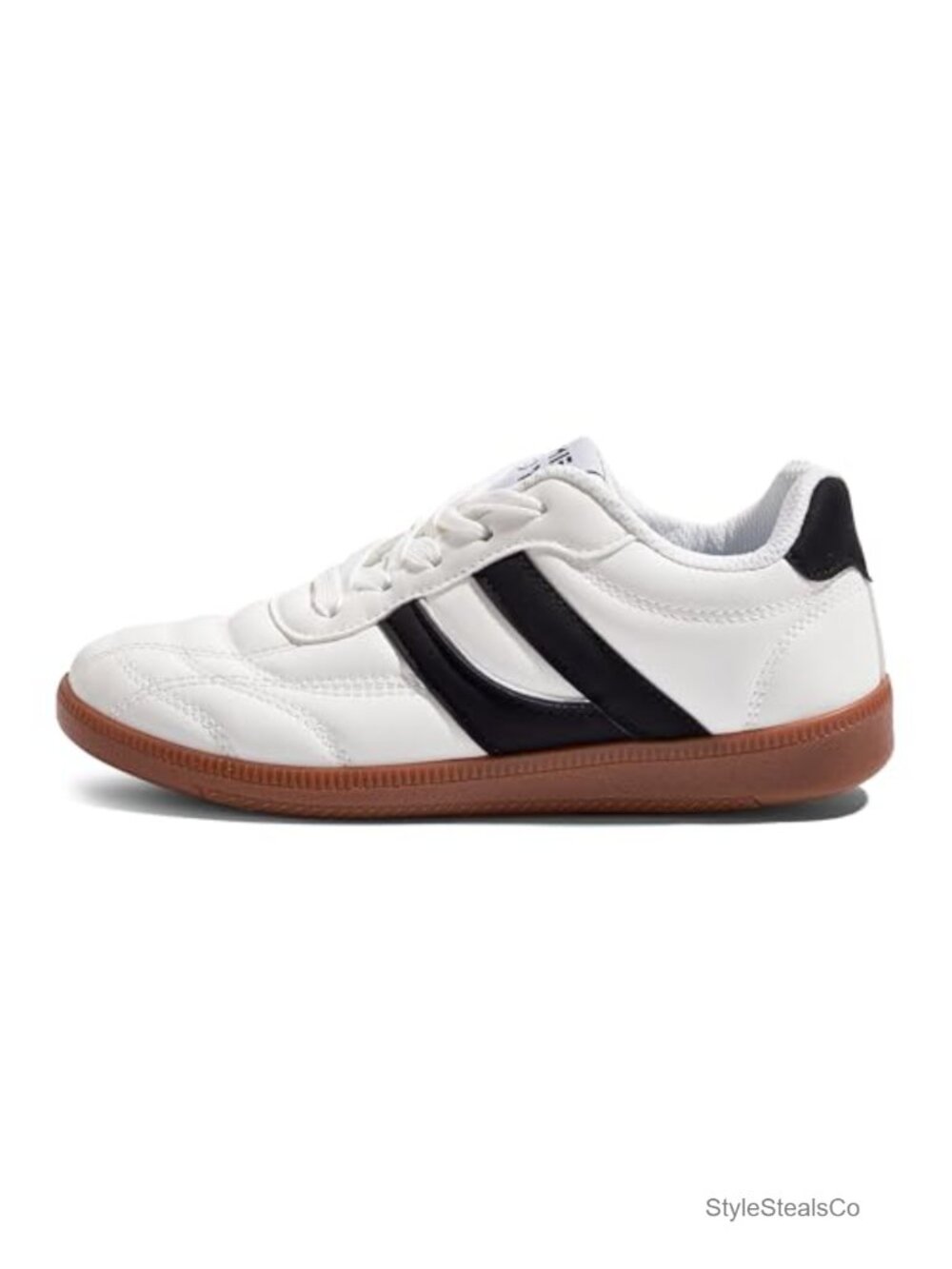 Retro Sneakers Faux Leather Gum Sole Vintage Style Women's